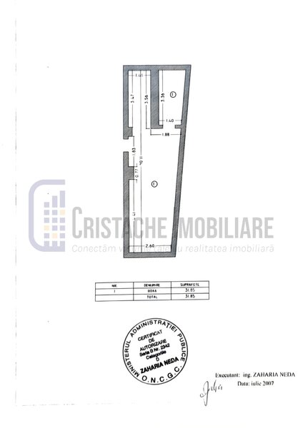 Calea Victoriei, spatiu comercial parter, subsol, total 69 mp,